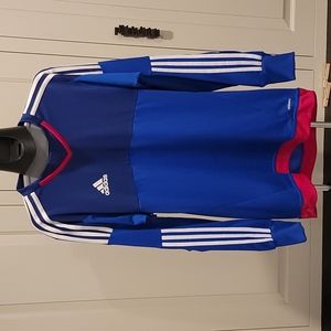 Adidas soccer goalie shirt, youth boys sz small, blue